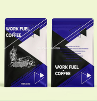 Sacs d'emballage personnalisés en plastique durable imprimés par gravure pour grains de café, avec soufflet latéral, valve et fermeture éclair, pour aliments pour animaux et autres produits alimentaires