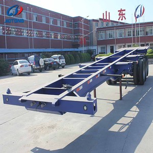 Chất lượng cao Thương hiệu Mới xe tải Trailer <span class=keywords><strong>Chassis</strong></span> Tri trục <span class=keywords><strong>40</strong></span>-<span class=keywords><strong>footer</strong></span> 40ft kép Combo Skeleton trailers ở Châu Phi - Product Image 2