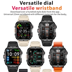 Nuovo <span class=keywords><strong>Smartwatch</strong></span> Robusto da Uomo Chiamata Wireless Impermeabile Sport Fitness Assistente Vocale AI Outdoor <span class=keywords><strong>con</strong></span> Oltre 100 Modalità Sportive - Product Image 3