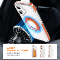 Coque de luxe magnétique antichoc transparente hybride avec support anneau rotatif à 360° pour iPhone 17 18 Pro Max – Vente en gros