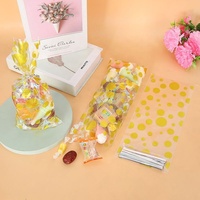Sacs de friandises en plastique OPP avec attaches torsadées Sacs de bonbons en cellophane pour violoncelle pour biscuit de boulangerie