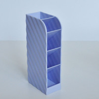 Personnalisé 4 plastique rose/bleu/vert/jaune acrylique bureau école étudiant crayon stylo organisateur support de bureau pour bureau