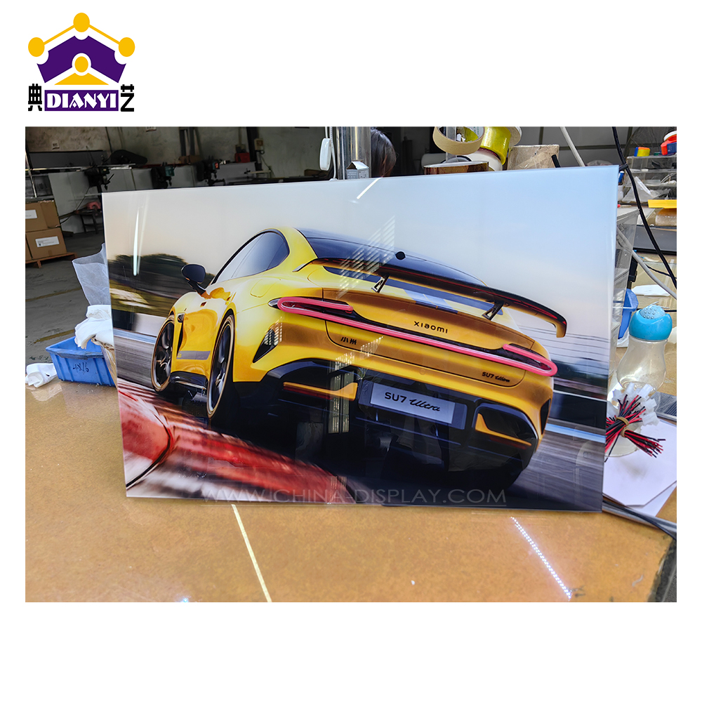 Decorative Acrylic Lighting Uv Print Wall Art Led Car Poster For Food Trucks