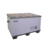 Bacs à couvercle ondulé empilables avec boîte à palettes pliable pour le transport de stockage de conteneurs en plastique