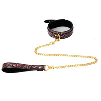 Erwachsenenprodukte Fetisch-Halsband Bondage Rosa Halskette Gotischer Schmuck Halskragen PU-Leder Halskette für Frauen Sexspielzeug für Paare