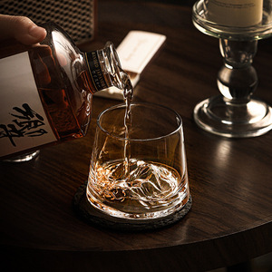 Custom Logo Japanese Classic Style Fuji Mountain Shot <strong>Glass</strong> <strong>Glass</strong> Iceberg <strong>Glasses</strong> Wine <strong>Glass</strong> Set Crystal Snow Mountain Park Cups - Product Image 2