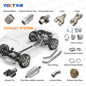 Phổ 2.5 inch duy nhất Exit 304 thép không gỉ xe trung silencer Muffler xả - Product Image 5