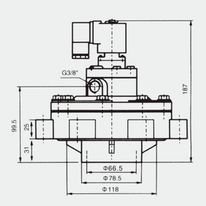 Válvula de Pulso de Ángulo Recto de Acción Directa RMF-Y-50S, Válvula de Pulso para Colector de Polvo, Válvula de Pulso para Colector de Polvo - Product Image 3