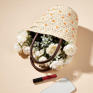 <span class=keywords><strong>2023</strong></span> nouveau petit sac brodé de vacances de balle de maïs mode paille tissé dames tissé sac de plage - Product Image 4