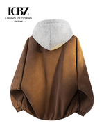 Blouson Bomber à Capuche Homme Oversize, avec Capuche Intégrée, Poches Zippées, Col Montant, Style Streetwear, Coupe Décontractée, Logo Personnalisé, Commande en Gros