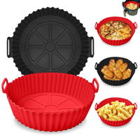 Revêtements réutilisables en silicone de qualité alimentaire résistants à la chaleur pour friteuse à air, panier, pot, plateau de cuisson, accessoires de four