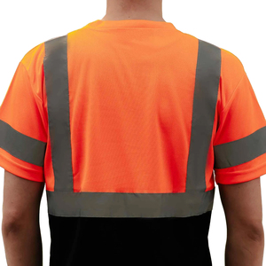 Fluorescent Yellow High Visibility Safety Shirt Short Sleeve Construction Wear - Product Image 6