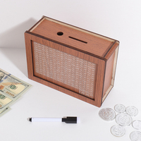 Tirelire en bois personnalisée en forint hongrois, boîte à épargne avec numéro FT, cadeaux originaux, décoration de la maison, tirelire