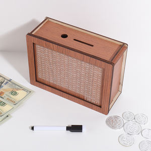कस्टम हंगेरियन फोंट लकड़ी के पैसे की बचत बॉक्स नंबर मनी बचत बॉक्स नवीनता उपहार घर सजावट कबूतर बैंक - Product Image 6