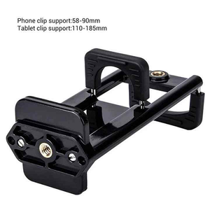 Support réglable 2-en-1 <span class=keywords><strong>pour</strong></span> téléphone et <span class=keywords><strong>tablette</strong></span>, compatible iPhone/<span class=keywords><strong>Samsung</strong></span>, avec clip et vis 1/4 pouce, fixation universelle <span class=keywords><strong>pour</strong></span> trépieds et diffusion en direct - Product Image 4