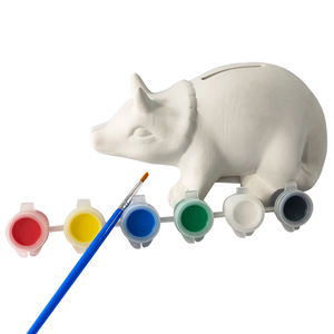 Tirelire en céramique la plus populaire, peinture acrylique, figurines d'animaux, moules en plâtre et en gypse pour la coloration des enfants, pour les enfants unisexes de 5 à 7 ans - Product Image 1