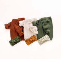 Freya Oem hiver bébé chandails coton moderne gros tricot maman correspondant enfants filles pull enfant en bas âge tricoté