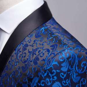 <span class=keywords><strong>Abito</strong></span> da Sera da <span class=keywords><strong>Uomo</strong></span> Monopetto in Due Pezzi in Tessuto Jacquard <span class=keywords><strong>Blu</strong></span> <span class=keywords><strong>Navy</strong></span> e Nero, Stile Business OEM - Product Image 4