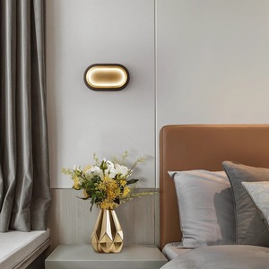 Copper Wall <b>Lamp</b> Modern Minimalist Bedroom <b>Bedside</b> Light LED <b>Touch</b> Control 20cm 31cm For Living Room Corridor - Product Image 4