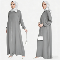 Abaya musulmane pour femmes, grande taille, été, printemps, automne, mariage, ODM, antistatique, respirante, légère, infroissable, faite à la main, en polyester