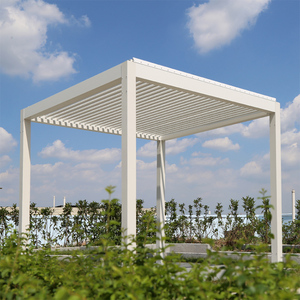 Pérgola Motorizada de Aluminio ANCSEM, Impermeable, Resistente a los Rayos UV, al Viento y a la Oxidación, con Techo de Láminas Ventiladas, Resistente, para Uso en Jardín en Todas las Estaciones - Product Image 3
