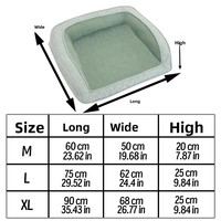 Lit pour chien de qualité supérieure, solide et élégant, pour maman et chiot, lavable et imperméable avec base antidérapante, design mobile