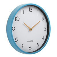Jam Dinding EMAF 12 Inci Bertenaga Baterai, Desain Sederhana Mirip Jam Dinding Asli, Dekorasi Dinding, Jam Analog Quartz, Tanpa Suara, Beroperasi Senyap, Jam Dinding Plastik