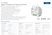 Gradateur RF à découpe de phase Skydance S1-F(WZ) 100-240VAC 1CH*1.5A Triac Zigbee(Tuya) RF AC Push Single Line