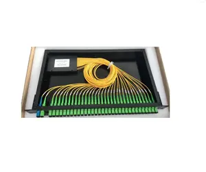 Divisor PLC 1U 2U 1x2 1x4 1x16 1x32 1x64 adaptadores de montaje en rack de fibra óptica divisor