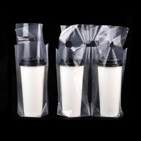 Sacs de transport de jus de café et boisson, emballage fourre-tout personnalisé, sac en plastique avec Logo