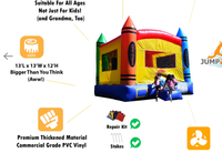 Château gonflable en PVC certifié CE, personnalisable, adapté aux tout-petits, idéal pour les fêtes sur le thème des crayons – Vente en gros