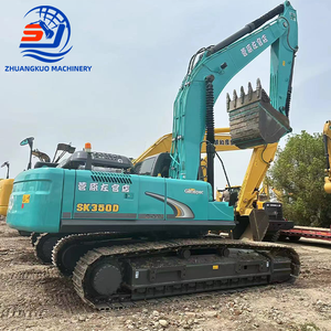 Prêt à travailler 95% nouvelle excavatrice d'occasion de 35 tonnes Kobelco SK350 SK350D excavatrice d'occasion pour machine à creuser à vendre - Product Image 2