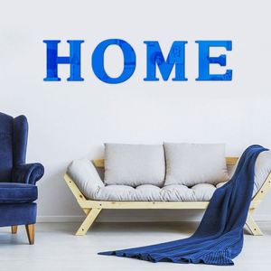 [Wholesale] 20cm Acrylic Mirror HOME Letters - 3D <b>Wall</b> <b>Stickers</b> for Living Room/Bedroom Modern Home <b>Decor</b> Decals - Product Image 4