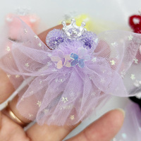 Breloques en résine époxy Ours de dessin animé avec couronne, entièrement recouvertes de strass, pour pendentif de sangle de téléphone DIY, idéales pour la décoration de cadeaux