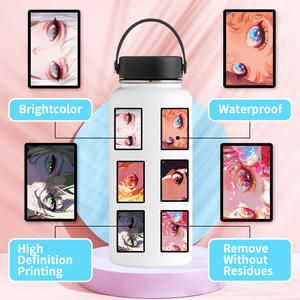 50 Uds dibujos animados Anime chicas hermosos ojos pegatinas de grafiti para teléfono coche decoración estética Kawaii chica pegatina - Product Image 5