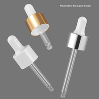 Flacon compte-gouttes en forme de cylindre de luxe transparent portable de haute qualité personnalisé avec pipette en verre Vente en gros