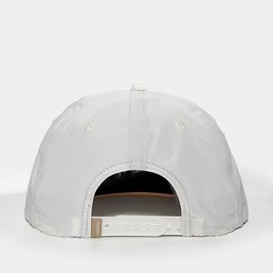 Casquettes Snapback personnalisées OEM à 5 panneaux avec logo brodé, mode simple, chapeaux en nylon blanc non structurés - Product Image 6