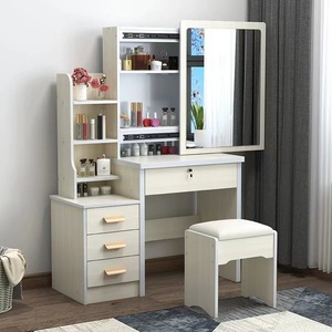 Mesa de Maquillaje Multifuncional Moderna para Dormitorio <span class=keywords><strong>Pequeño</strong></span>, con Panel y Escritorio Cosmético - Product Image 5