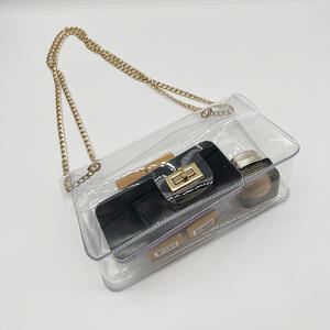 Sac à chaîne pour femme en PVC transparent carré exclusif pour le stade, capacité inférieure à 20L - Product Image 5