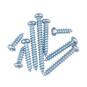 Pan Head Zinc Plated Stainless Steel <b>Screws</b> Metric Coarse Thread 12mm Cap Diameter Class 8.8 - Product Image 2