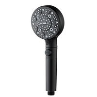 Ensemble de pommeau de douche multifonction en plastique ABS finition chromée avec interrupteur marche/arrêt, pulvérisateur intégré, design moderne pour salle de bain