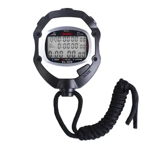 Multi-Function Electronic Handheld Three Rows Custom Chronometer Waterproof Digital Led Stopwatch Large Memory