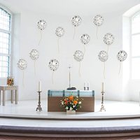 Ensemble de ballons commémoratifs, blanc, fête commémorative, vie, ballons en Latex biodégradables avec rubans