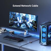 UGREEN Konektor RJ45 10Gbps Ekstensi Jaringan untuk Kabel Ethernet Cat8 Cat7 Cat6 Adaptor Gigabit Female ke Female