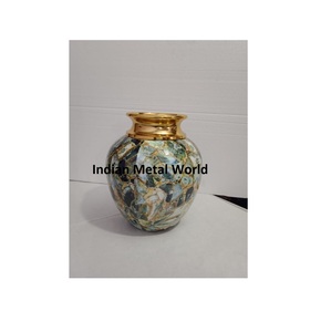 Floreros hechos a mano de primera calidad, florero de gran tamaño con logotipo personalizado para uso en el jardín, uso de artículos de Metal, exportador indio de bajo precio - Product Image 2