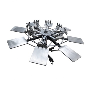 Full Steel Manual Screen Printing Machine Rotating Flat Cloth/T-<b>Shirt</b> Cutting Sheets New Condition Core Engine - Product Image 6