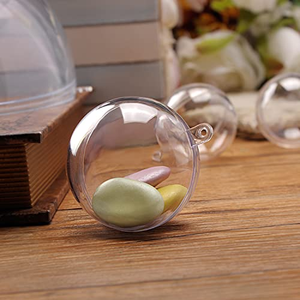 Boules de Noël transparentes incassables de 8 cm pour décoration de sapin de Noël - Product Image 3