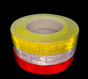 Ruban rétro-réfléchissant à damier bleu et blanc pour véhicules (matériel PVC/Nylon/PET) - Product Image 5