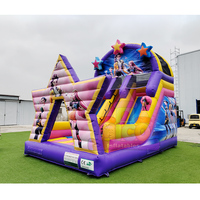Château gonflable combiné le plus populaire avec toboggan commercial à double voie et souffleur