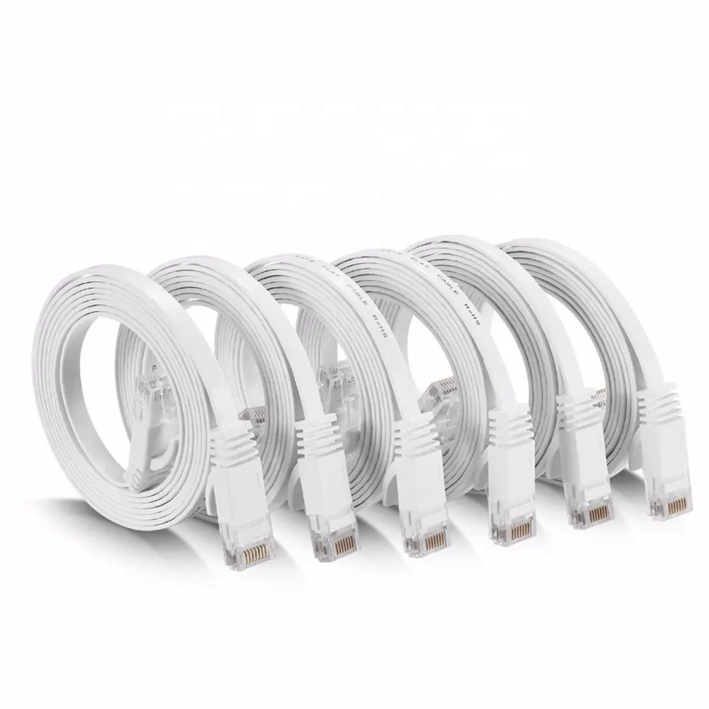 EXW Price OEM 1m Flat Bc Cca Cat6 Cat6a Cat7 Cat8 Lan Ethernet Cat8 Patch Cord Cable Utp Cat6 Cable Cat7Sstp Network Cable